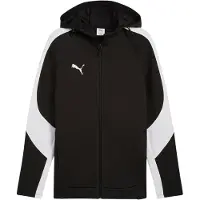 Puma Hættetrøje teamEVOSTRIPE - Sort/Silver/Hvid, størrelse Medium