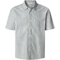 Pepe Jeans Pepe Jeanstil mænd. PM309077 Christopher skjorte hvid (XL), Casual, Bomuld, Korte ærmer