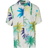 KOROSHI Skjorte azur / sennep / jade / offwhite
