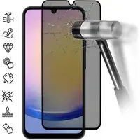 Mtp Products Samsung Galaxy A26 Privacy Full Cover Skærmbeskyttelse Hærdet Glas - Sort Kant