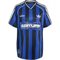 Adidas Dame perler stribet jersey Semi Lucid Blue/Sort