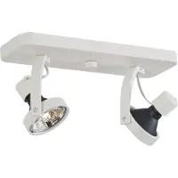 QAZQA Design loftspot hvid GU10 70mm 2-lys justerbar - Vo