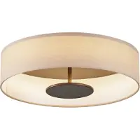 QAZQA Moderne loftslampe beige stof inkl. LED 3-trins dæmpbar - Bredow