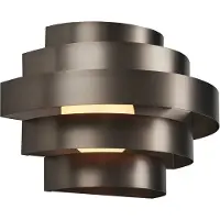 QAZQA Moderne væglampe gunmetal inkl. LED 3-trins dæmpbar - Lines