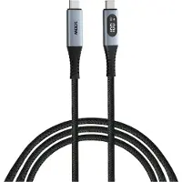 Verbatim - USB-C/strømkabel - USB-C (han) til USB-C (han) - 1.2 m - Fast Charging op til 100 W, flettet, forstærket design - sort