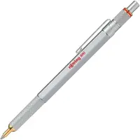 Rotring 800 kuglepen | Mellempunkt | Sort blæk | Sølv tønde | Genopfyldning