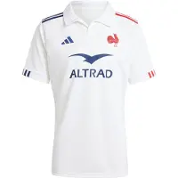 Adidas Herre FFR Frankrig Rugby 24/25 Udebanetrøje Hvid