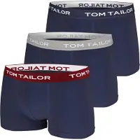 Tom Tailor Boksershorts marin / grå / vinrød / hvid