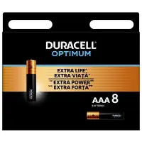 Duracell Šarminės baterijos OPTIMUM AAA 8 vnt. [334 6]