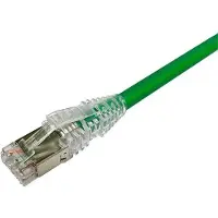 AMP NETCONNECT Patchkabel kat 6A S/FTP PiMF, længde: 2,0 m farve: grøn med LSZH kappe