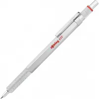 Rotring 600 Gel Pen | 0,55 mm | Sort Blæk | Sølv Metal Krop | Skridsikkert Rillet Greb & Sekskantet skaft | Genopfyldelig