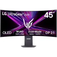 LG UltraGear 45GX950A-B - OLED-monitor - gaming - kurvet - 45 (44.5 til at se) - 5120 x 2160 WUHD @ 165 Hz - 1300 cd/m² - 1500000:1 - DisplayHDR 40