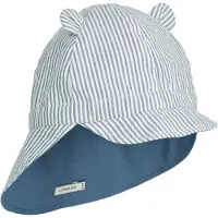 Liewood Legionærhat - Gorm Reversible - Blue Wave/Creme De La Cr - - 6-9 mdr - Solhat