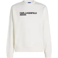 Karl lagerfeld JEANS Sweatshirt 'ESSENTIAL' sort / hvid
