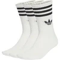Adidas Originals Sokker 3-stripes Crew 3-pak - Hvid/sort, størrelse 31-33 KXXL