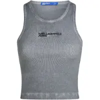 Karl lagerfeld Jeans Washed Ribbed ærmeløs T-shirt