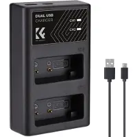 K&F Concept Dobbelt USB-oplader til LP-E17 (Canon EOS RP/M3/M5/M6/77D/800D/8000D), KF28.0008