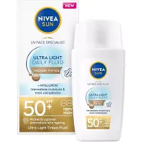 Nivea Daily Fluid-medium Tinted 40 Ml Solcreme