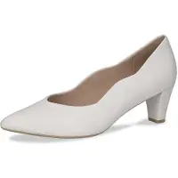 Caprice Pumps, white, made of Leather with Funnel heel, Size 38