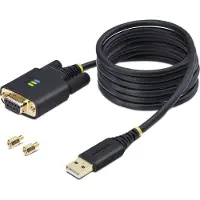 StarTech.com StarTech 6.6ft/2m USB to Null Modem Serial Adapter Cable, FTDI, RS232 - USB / serielkabel - USB (han) til DB-9 (hun) - 2 m - sort