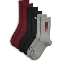 Puma Crew Socks Unisex (3-Pack), Clothing, Red/Black, 43-46