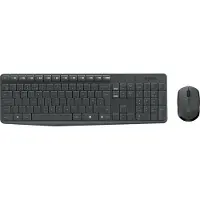 Logitech MK235 Wireless Combo - ND - Tastatur & Mus sæt - Nordisk - Grå