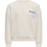 ONLY GIRLS Sweatshirt 'KOGPHILEA' ecru / azur / oliven / cranberry