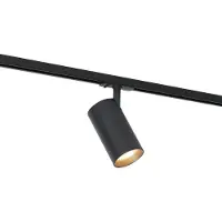 QAZQA Moderne spotlight sort til 1-faset skinnesystem inkl. LED - Iconic Mark