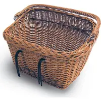Basil styretaske-/bagerkurv DUBLIN, brunt flettet væv, fastgørelse med kroge (BAS-15008)