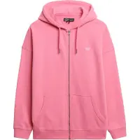 Superdry Superdrytil kvinder. W2012350A Studios Pink sweatshirt med lynlås (S), Casual, Genanvendt polister, Bæredygtig