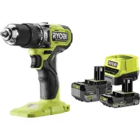 Ryobi - 18V ONE+ 54 Nm BØRSTELØS slagboremaskine - 2 x 4 & 2 Ah batterier, oplader & bæretaske - RPD18BL1-2C42S