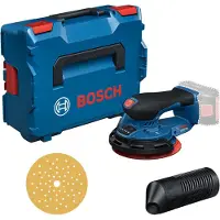 Bosch GEX 18V-150-3, Rystepudser, Orbital, Velcro, Blå, Børstefri, 5000 rpm - SOLO