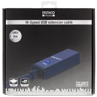 Deltaco USB2-EX10M - USB forlængerkabel - USB (han) til USB (hun) - USB 2.0 - 10 m - aktiv