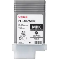 Canon PFI-102 MBK - 130 ml - mat sort - original - blækbeholder - for imagePROGRAF iPF510, iPF610, iPF650, iPF655, iPF750, iPF755, iPF760, iPF765, LP17, LP24