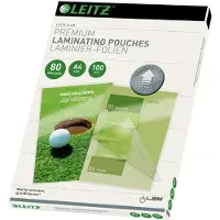 Leitz Lamineringslomme A4 UDT 80 mic. Æske/100