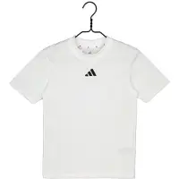Adidas T-shirt - J SL 160 - Hvid/Sort m. Logo - - 14 år (164) - T-Shirt