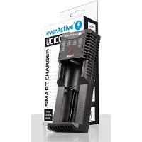 EverActive UC-100C USB-C universal batterioplader med powerbank-funktion - Li-ion/Ni-MH/LiFePO4