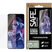 PanzerGlass SAFE. by - Skærmbeskytter for mobiltelefon - ultrabred pasform - glas - for Samsung Galaxy S25 Edge