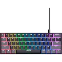 Trust GXT 867 Acira, Ledningsført, USB, Mekanisk, QWERTY, RGB LED, Sort, Grå