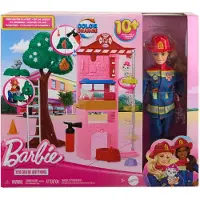 Barbie Brandmand Med Brandstation Og Tilbehør Dukke