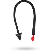 Ouch! Silicone Anal Plug Devil's Tail - Black