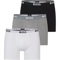 BOSS Boksershorts 'Power' grå-meleret / sort / hvid