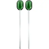 Muurla salatbestik glas 2-pak Green/Clear