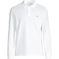 Gant Ganttil mænd. 2230 Shield pique polo shirt hvid (3XL), Casual, Bomuld, Lange ærmer