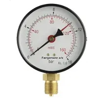 Erik Fćrgemann 1/2 x 100 mm Manometer 6 bar