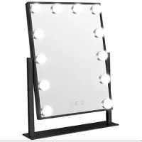 Uniq New York Mega Makeup Mirror with 12 LED lights - Black