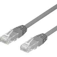 Deltaco U/UTP Cat6 patchkabel 5m, grå
