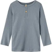 Name It Mini Bluse - Noos - Rib - NmmKab - Tradewinds - - 4 år (104) - Bluse