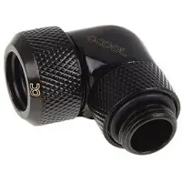 Alphacool Eiszapfen 13 mm HardTube compression fitting 90° rotatable G1/4 - Flydende kølesystems kompresseion vinklet fitting - dyb sort