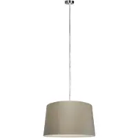 QAZQA Moderne pendellampe stål med skærm 45 cm taupe - Cappo 1